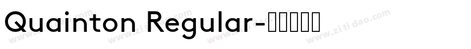 Quainton Regular字体转换